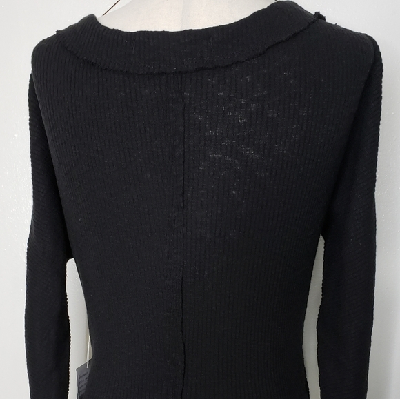 NEW Free People Lupine Wrap Ribbed Jersey Tee Top Thermal Knit Bohemian Fall - Picture 12 of 16